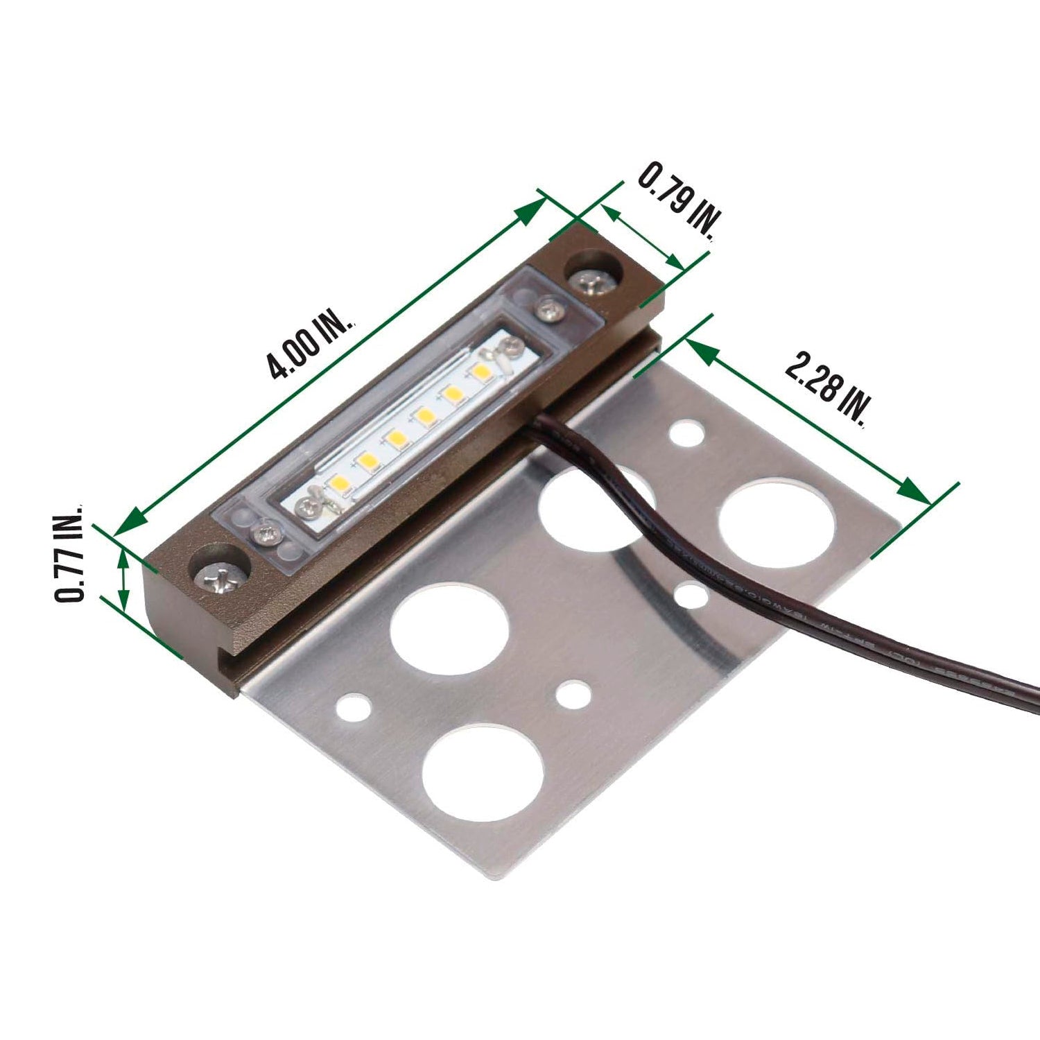 Low Voltage 4" Hardscape Light, 9-15V AC/DC, 2W, 2700K, UL Listed