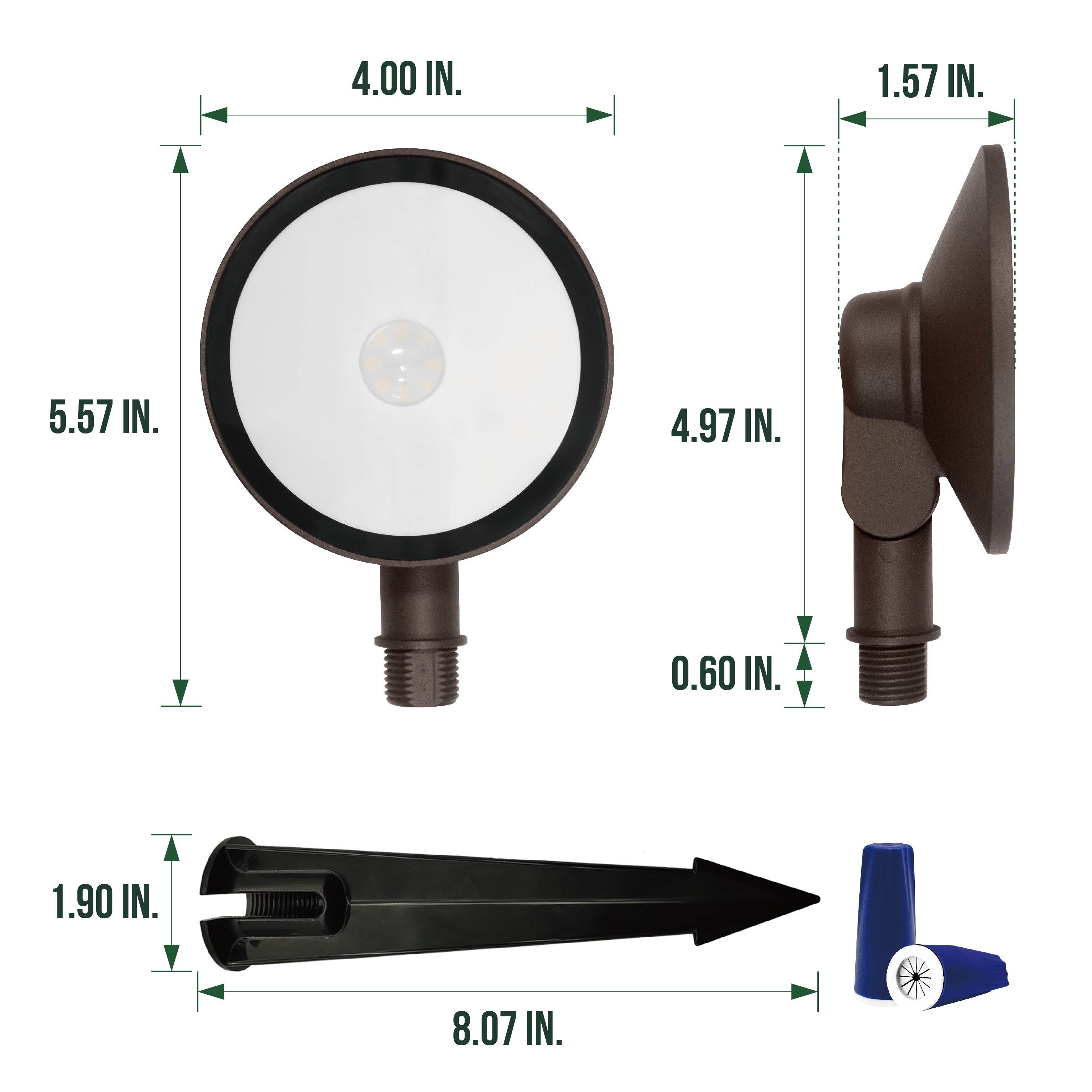 5W Low Voltage Wall Wash Light, 9-15V AC/DC, 430LM, 3000K