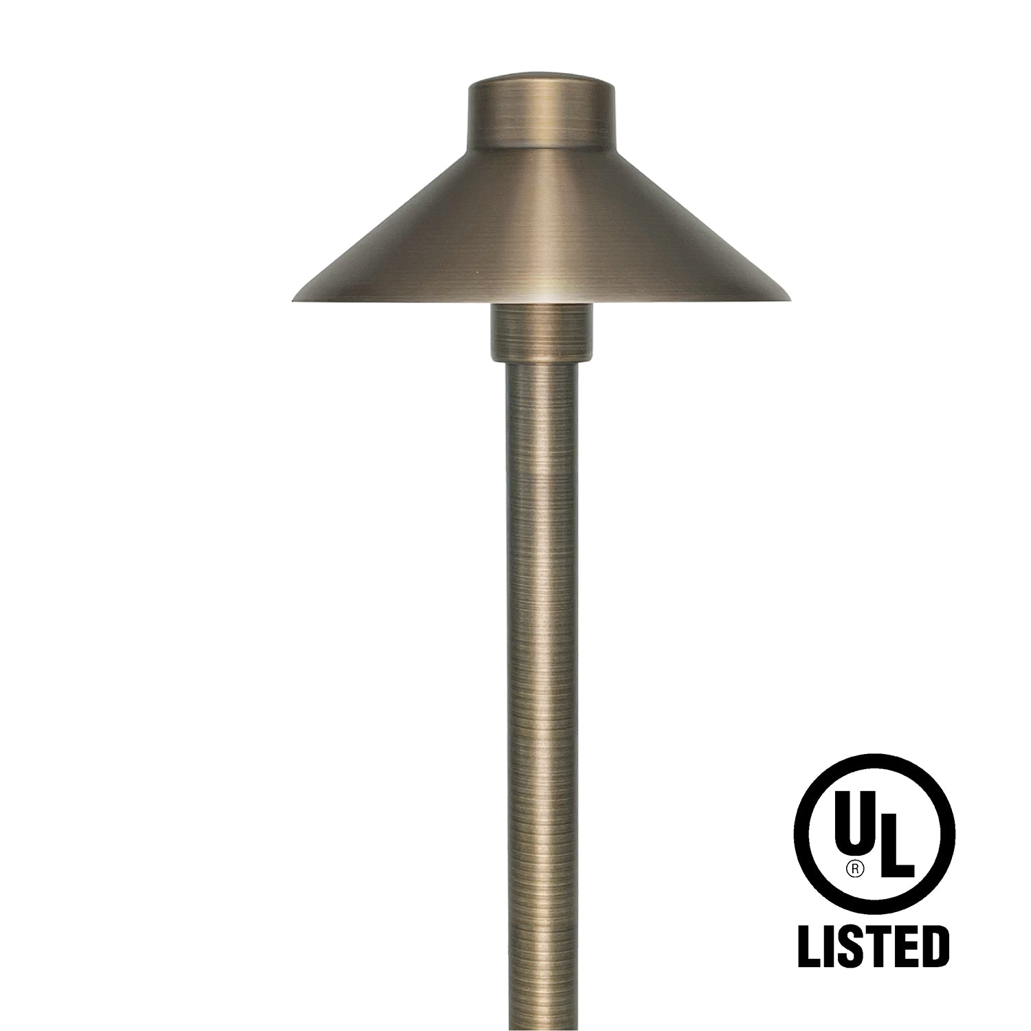 Low Voltage Solid Brass Path Light, 3W, 12V AC/DC, IP65 Waterproof, 2700K, 180LM