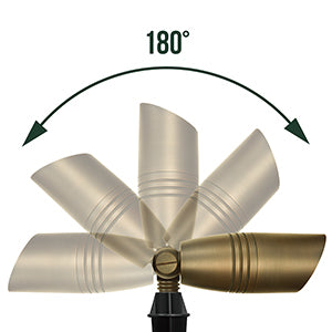 Low Voltage Brass Landscape Spotlight, 12V AC/DC (Without Bulb)