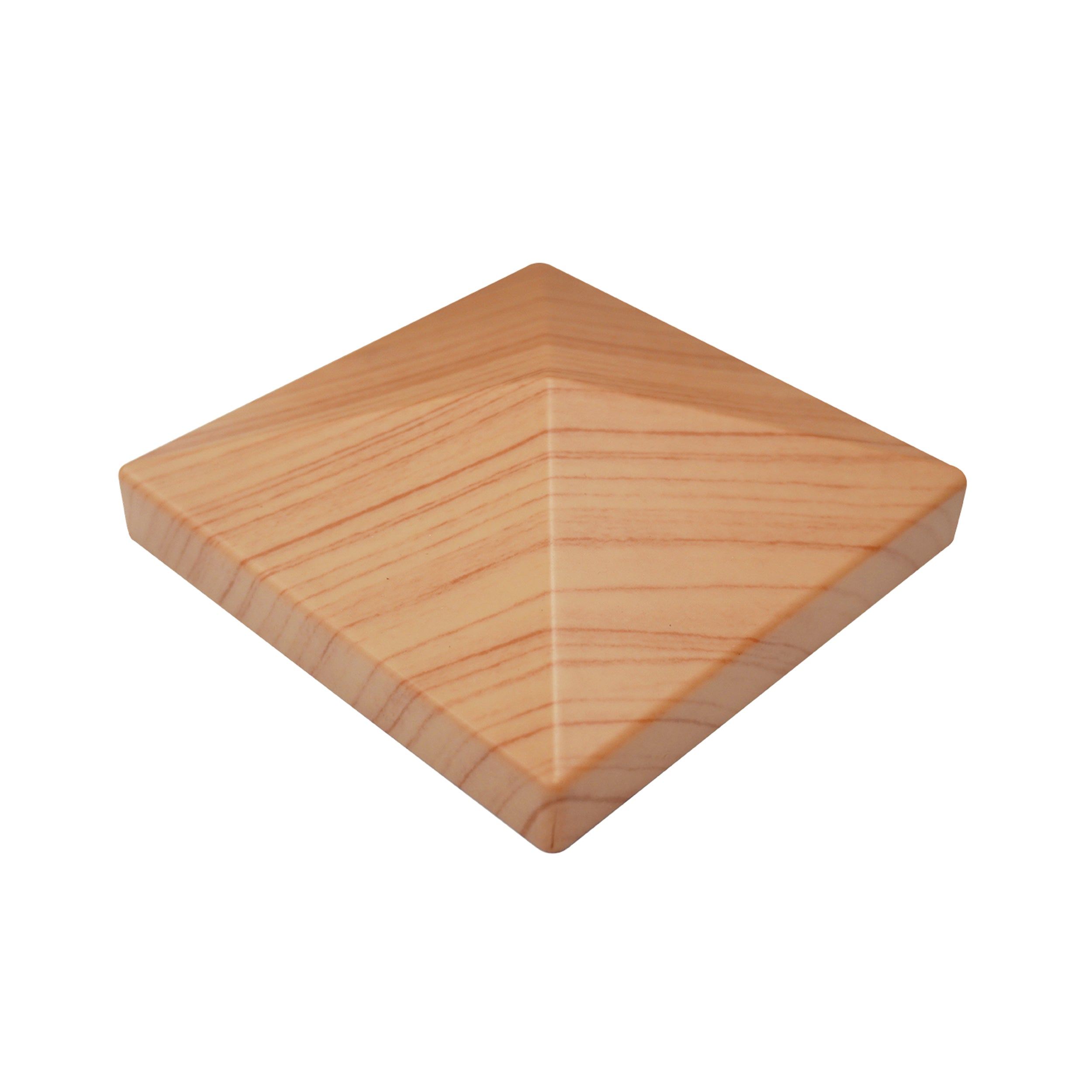 3.5" x 3.5" Pyramid Post Top Cap, Vinyl, Wood Grain